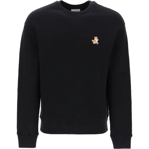 Speedy Fox Crewneck Sweatshirt , Herren, Größe: M - Maison Kitsuné - Modalova