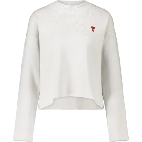 Strick-Sweater aus Merino-Woll-Mix , Damen, Größe: 2XS - Ami Paris - Modalova
