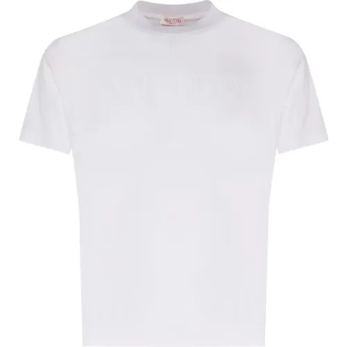 Cotton Logo T-shirt Italy , male, Sizes: S, L, M, 2XL - Valentino Garavani - Modalova