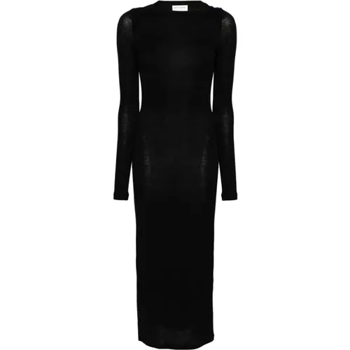 Knit Cowl Neck Dress , female, Sizes: S, L, M - Saint Laurent - Modalova
