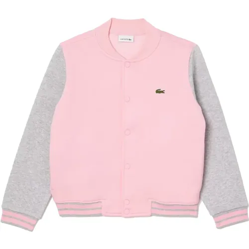 Kinder Bomber-inspirierter Sweatshirt mit Druckknöpfen - Lacoste - Modalova