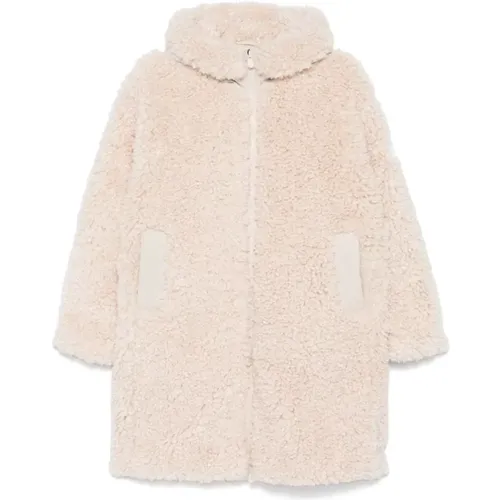 Shearling Padded Hooded Coat , female, Sizes: M - Save The Duck - Modalova