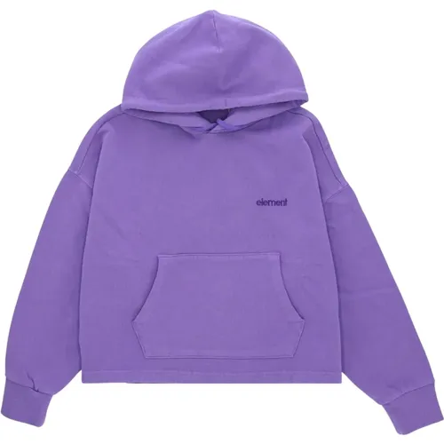 Gekürzter Passion Flower Hoodie , Damen, Größe: M - Element - Modalova