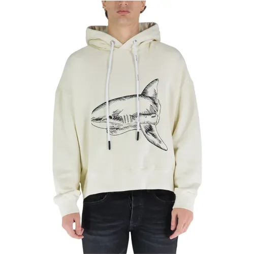 Shark Hoodie with Front and Back Logo , male, Sizes: S - Palm Angels - Modalova