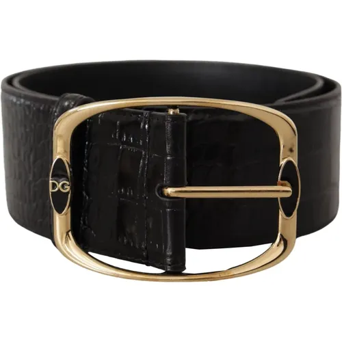 Elegant Leather Logo Belt , female, Sizes: 75 CM - Dolce & Gabbana - Modalova