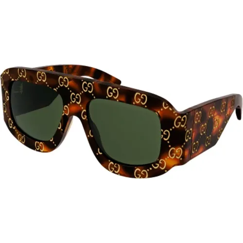 Stylish Sunglasses in Havana , unisex, Sizes: 59 MM - Gucci - Modalova