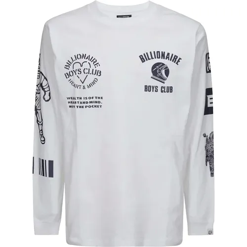 Long-Sleeved T-Shirt with Blue Writing , male, Sizes: L - Billionaire Boys Club - Modalova