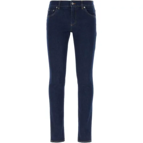 Dunkelblaue Stretch-Denim-Jeans, Skinny Fit für Herren - Dolce & Gabbana - Modalova