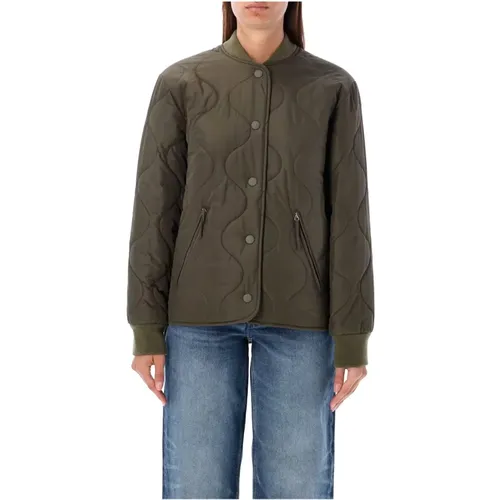 Quilted Military Kaki Outerwear Aw24 , female, Sizes: M, S - A.p.c. - Modalova