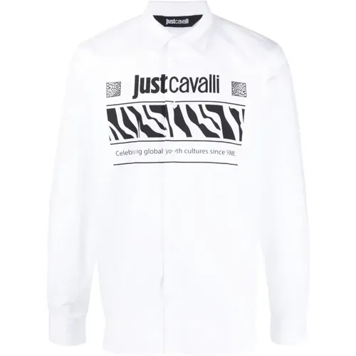 Weißes Hemd , Herren, Größe: S - Just Cavalli - Modalova