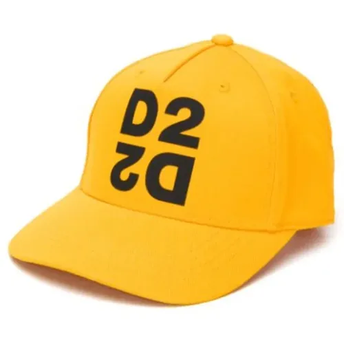 Einfarbige Kappe mit Logo-Druck - Dsquared2 - Modalova