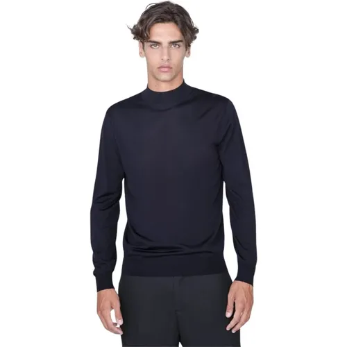 Navy Lupetto Sweater , male, Sizes: 3XL, M, 2XL, 4XL - Filippo De Laurentiis - Modalova