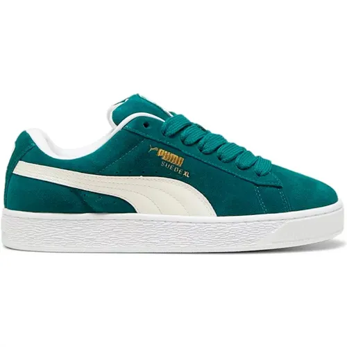 Suede Sneakers with Leather Details , male, Sizes: 10 UK, 12 UK, 8 UK, 6 UK, 7 UK, 9 UK, 11 UK - Puma - Modalova