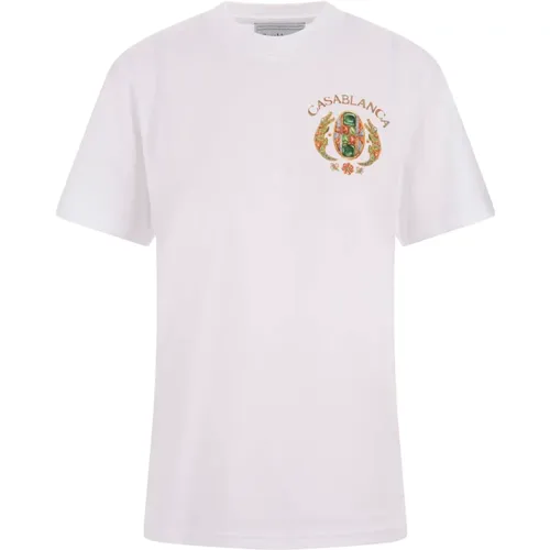 Weiße Tennis Club T-shirt , Damen, Größe: XS - Casablanca - Modalova