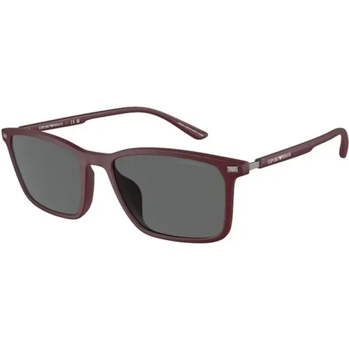 Frame, Dark Grey Lenses Sunglasses , male, Sizes: 56 MM - Emporio Armani - Modalova