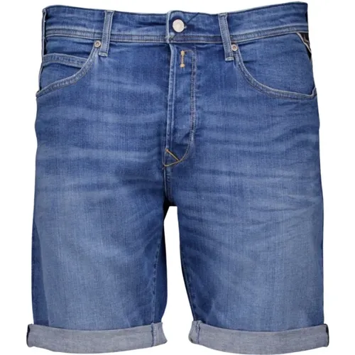 Denim Shorts , male, Sizes: W30, W36 - Replay - Modalova