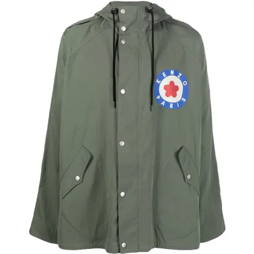 Stylish Boke Flower-Motif Parka Jacket , male, Sizes: M - Kenzo - Modalova