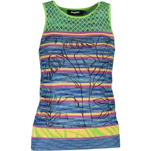 Stylish Green Tank Top , female, Sizes: L, XL, M - Desigual - Modalova