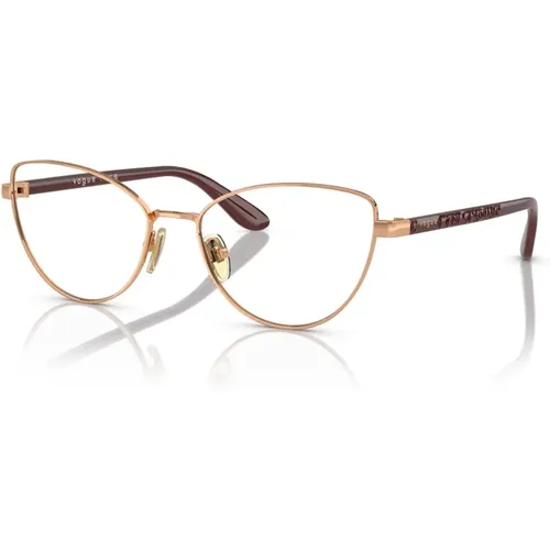 Rose Gold Eyewear Frames , unisex, Größe: 55 MM - Vogue - Modalova