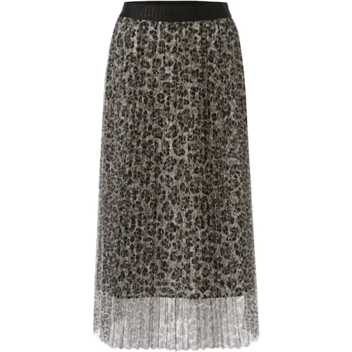 Leopard Print Midi Tulle Skirt , female, Sizes: XL - Marc Cain - Modalova