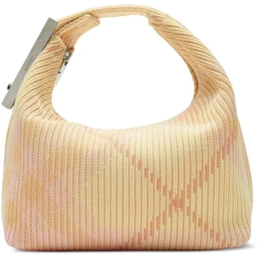 Pink Multicolour Knit Shoulder Bag , female, Sizes: ONE SIZE - Burberry - Modalova