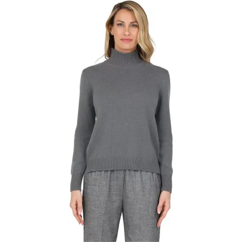 Ribbed Turtleneck , female, Sizes: L, S - Gran Sasso - Modalova