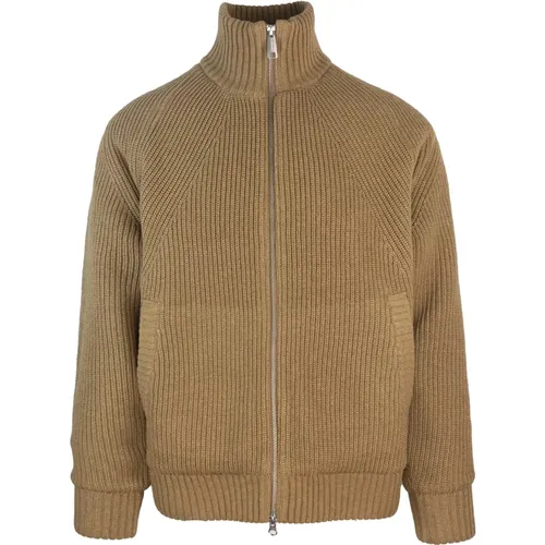 Braune Strickjacke mit gestepptem Futter , Herren, Größe: L - Carhartt WIP - Modalova