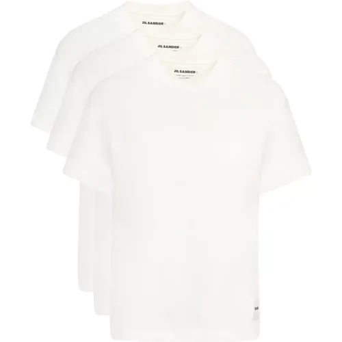 Set aus drei Baumwoll-T-Shirts , Damen, Größe: L - Jil Sander - Modalova