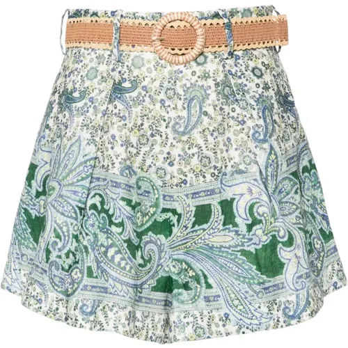 Paisley Leinen Shorts Zimmermann - Zimmermann - Modalova