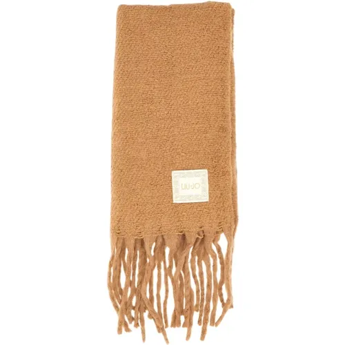 Scarf with Fringed Edges , female, Sizes: ONE SIZE - Liu Jo - Modalova