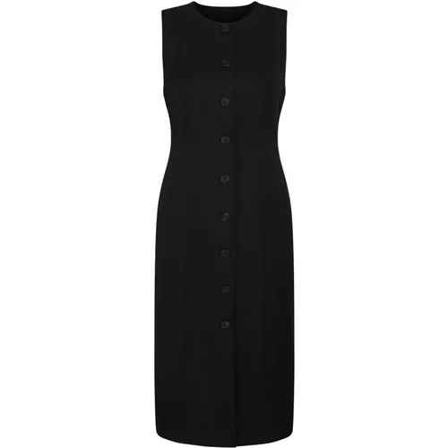 Elegantes Langes Spencer Kleid Schwarz , Damen, Größe: S - Heartmade - Modalova