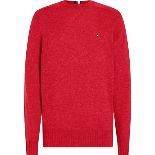 Fireworks Merino Crewneck Sweater , male, Sizes: L - Tommy Hilfiger - Modalova