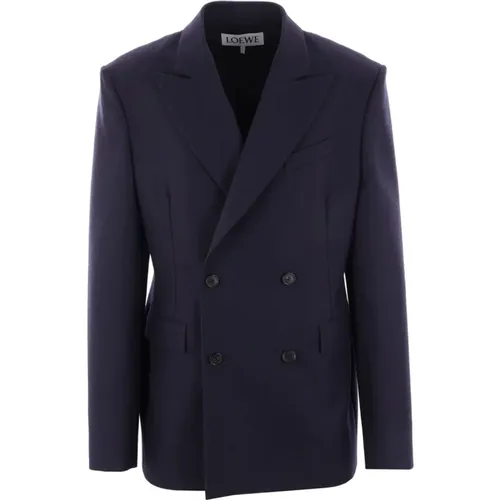 Wool Double-Breasted Jacket , male, Sizes: S, M, L - Loewe - Modalova