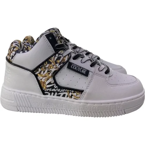 Logo Brush Couture Sneakers - Size 40 , female, Sizes: 2 UK - Versace Jeans Couture - Modalova