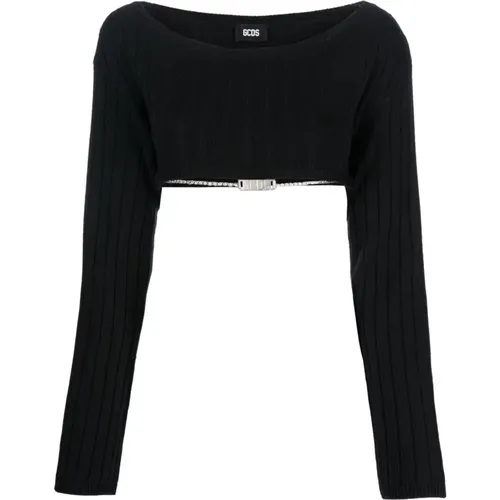 Bling crop sweater , female, Sizes: XS, M, S - Gcds - Modalova
