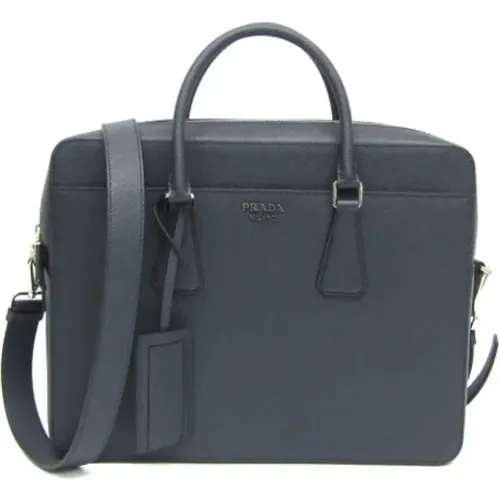 Pre-owned Leather briefcases , male, Sizes: ONE SIZE - Prada Vintage - Modalova