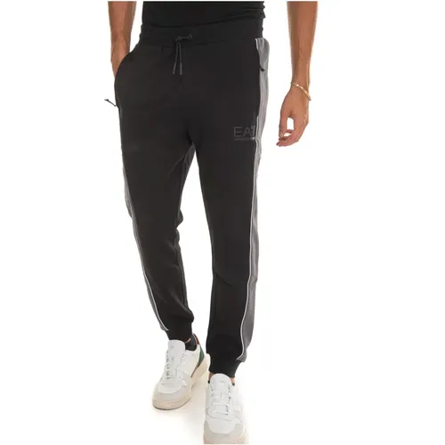 Stretch Fleece Trousers with Zip Pockets , male, Sizes: L, M - Emporio Armani EA7 - Modalova