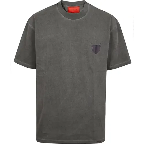 Stone Wash T-Shirt for Men , male, Sizes: L, M - Vision OF Super - Modalova