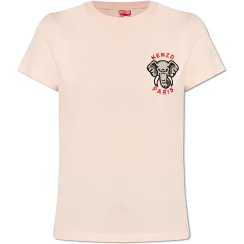 T-Shirt mit Logo , Damen, Größe: S - Kenzo - Modalova