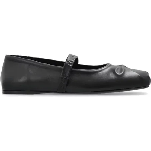 Leather Ballet Flats , female, Sizes: 4 1/2 UK, 7 UK, 4 UK, 5 UK, 3 UK, 6 UK, 3 1/2 UK, 6 1/2 UK - Marni - Modalova