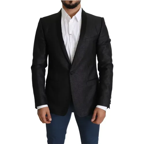 Sophisticated Jacquard Blazer , male, Sizes: L - Dolce & Gabbana - Modalova