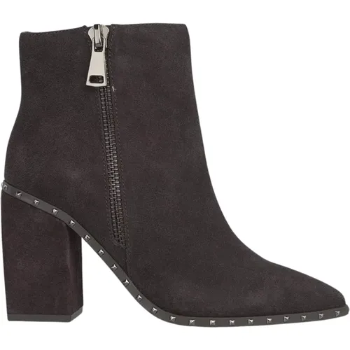 Ankle boots heel zip and studs , female, Sizes: 8 UK, 3 UK, 2 UK, 5 UK, 6 UK, 7 UK, 4 UK - Alma en Pena - Modalova