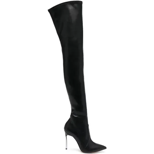 Over-the-Knee Boots with Steel Blade Heel , female, Sizes: 3 UK, 7 UK, 6 UK, 4 UK, 5 UK - Casadei - Modalova