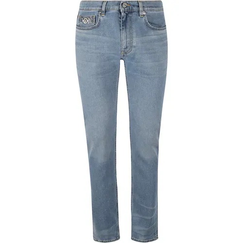 Denim Stretch Jeans mit Stone Washing , Herren, Größe: W33 - Versace - Modalova