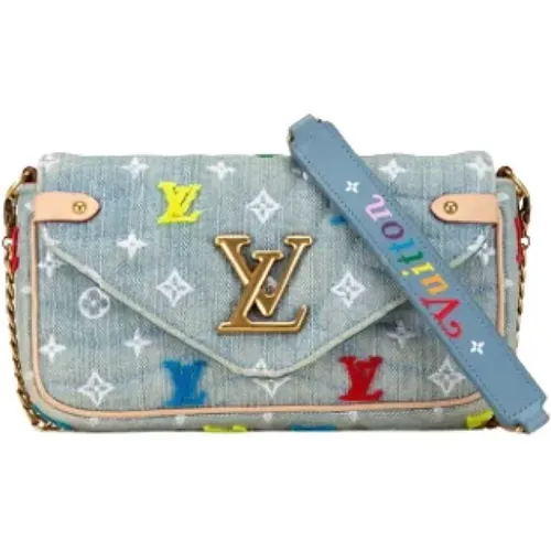 Pre-owned Denim shoulder-bags , female, Sizes: ONE SIZE - Louis Vuitton Vintage - Modalova