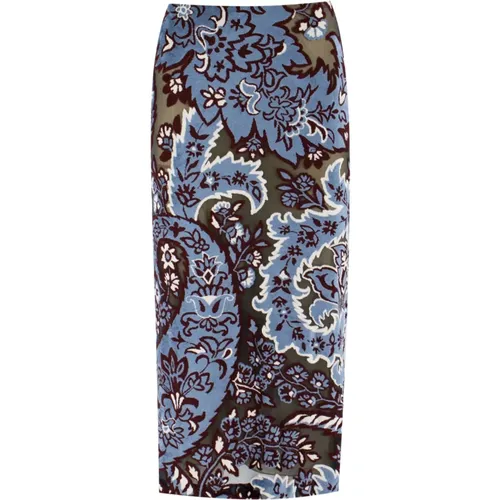 Floral Paisley Sheath Skirt , female, Sizes: XS - ETRO - Modalova