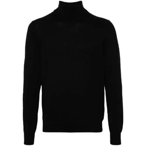 Schwarzer Woll Rollkragenpullover , Herren, Größe: 2XL - Tagliatore - Modalova