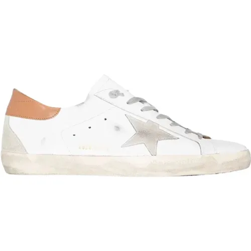 Super Star Leather Sneakers , male, Sizes: 10 UK - Golden Goose - Modalova