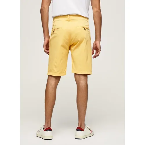 Stretch Baumwoll Chino Bermuda Shorts , Herren, Größe: W33 - Pepe Jeans - Modalova