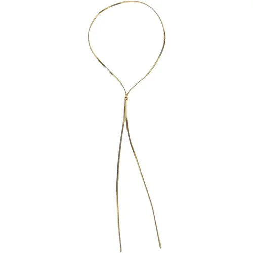 Gold Krawatten Halskette Charme Kollektion , Damen, Größe: ONE Size - Federica Tosi - Modalova